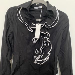 ANNE FONTAINE RUFFLED TOP